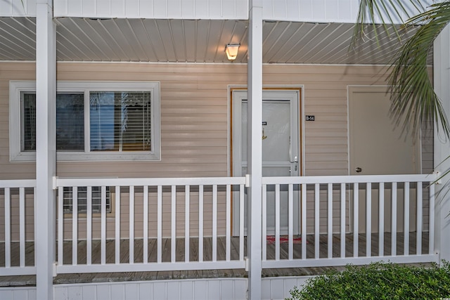 view of doorway to property