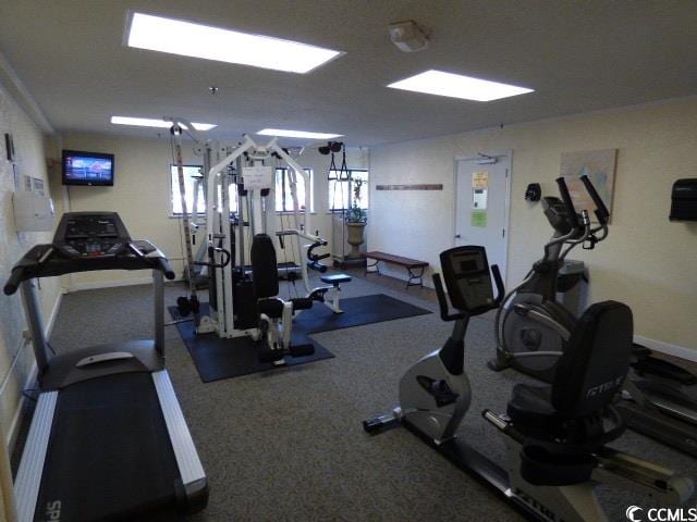 5905 S Kings Hwy Unit 219-B, Myrtle Beach, SC 29575 - workout area featuring baseboards