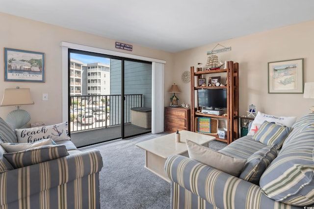 view of carpeted living room