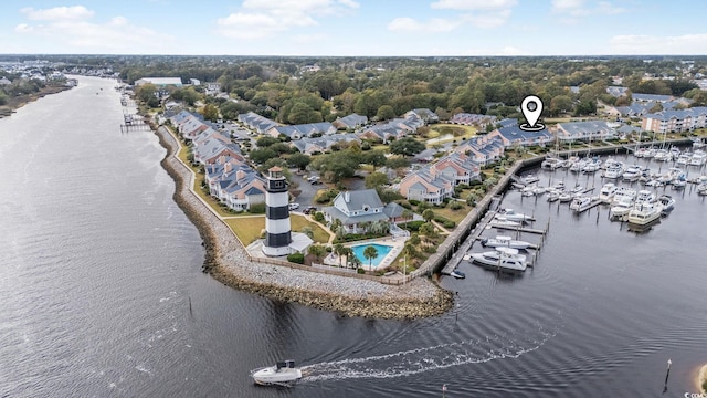4755 Lightkeepers Way Unit 15-F, Little River, SC 29566 - drone / aerial view of a nearby body of water and a marina