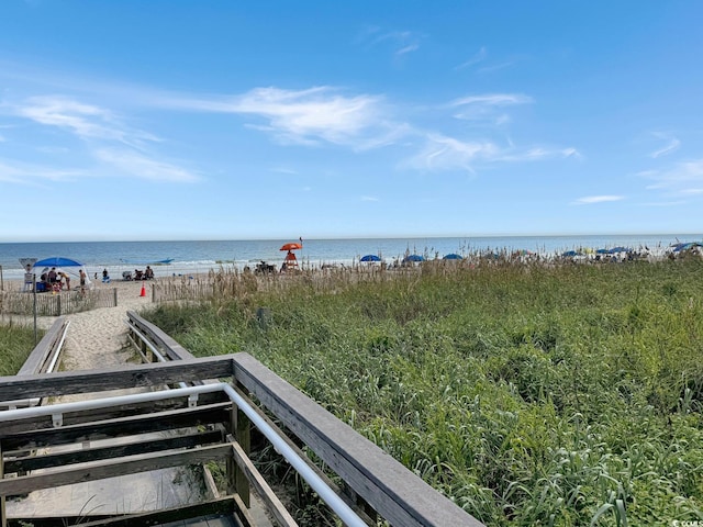 property view of water with a view of the beach