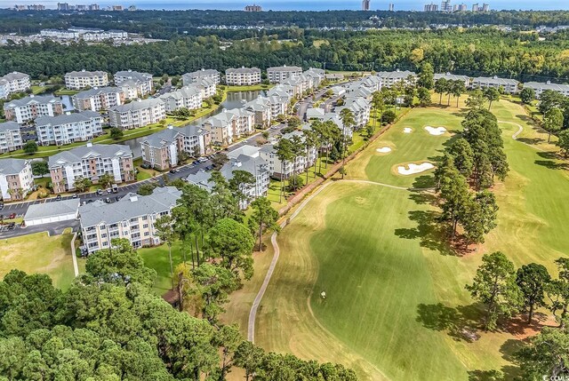 4870 Luster Leaf Cir Unit 401, Myrtle Beach, SC 29577 - aerial view of property's location featuring apartment complex, a local golf course, and a tree filled landscape