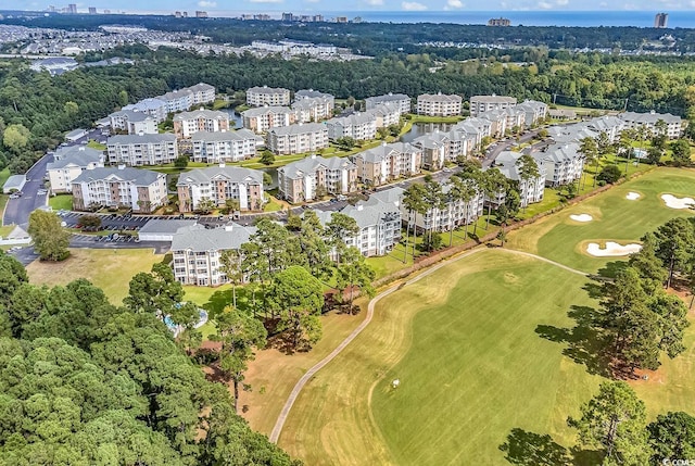 4870 Luster Leaf Cir Unit 401, Myrtle Beach, SC 29577 - aerial overview of property's location with apartment complex / building, a golf course, and a large body of water