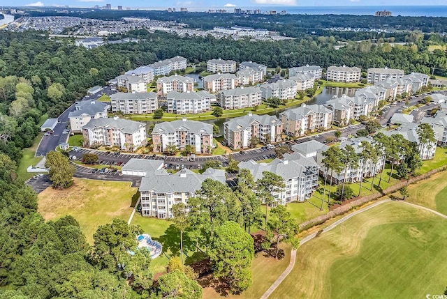 4870 Luster Leaf Cir Unit 401, Myrtle Beach, SC 29577 - view of property location featuring apartment complex, a large body of water, and a local golf course