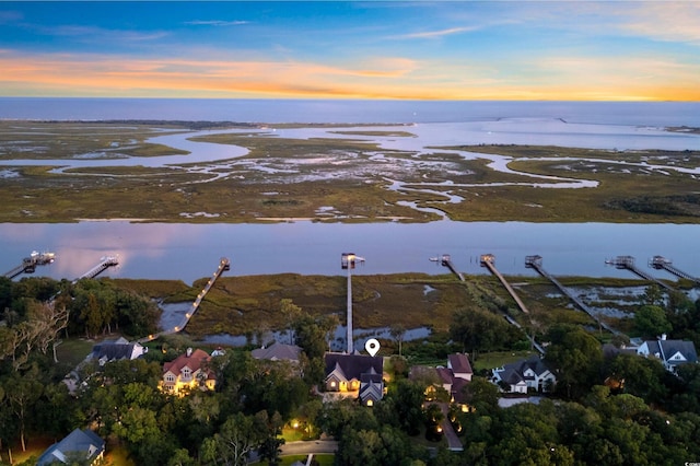 1324 Harbour Watch SW, Calabash, NC 28467 - aerial view at dusk of a water view