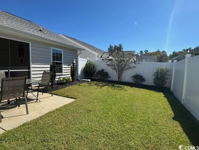 view of yard featuring a patio