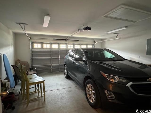 garage with electric panel