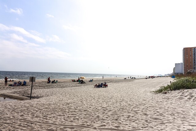 water view featuring a beach view