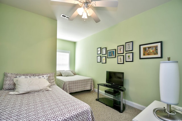 2013 Silvercrest Dr Unit 30-H, Myrtle Beach, SC 29579 - bedroom with carpet floors, baseboards, and ceiling fan