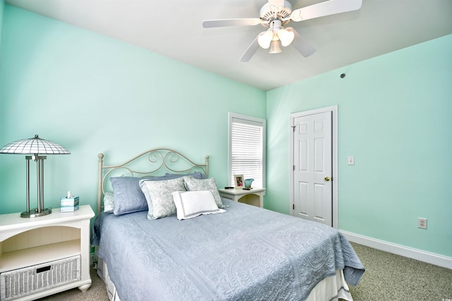 2013 Silvercrest Dr Unit 30-H, Myrtle Beach, SC 29579 - bedroom with carpet, baseboards, and a ceiling fan