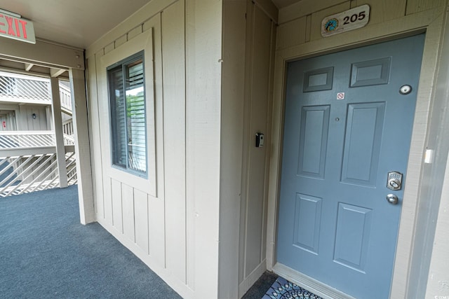 view of doorway to property