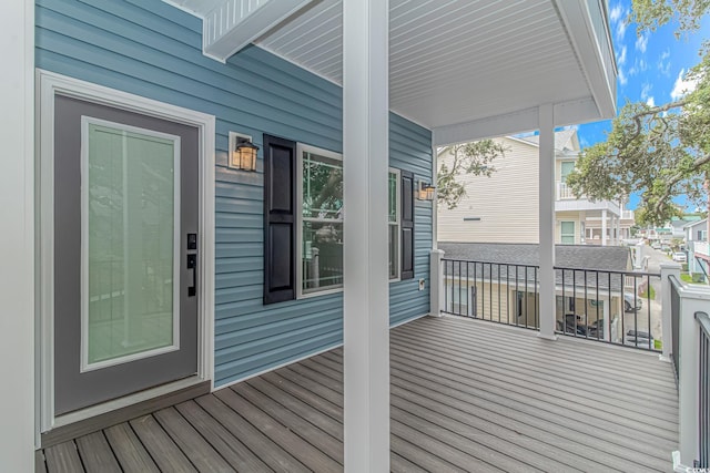 view of wooden deck