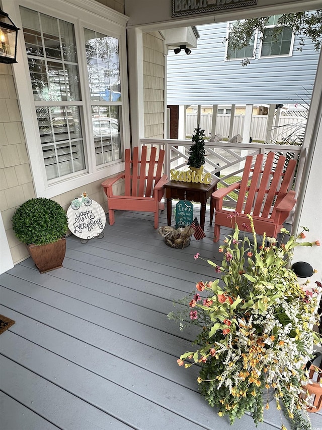 view of wooden deck