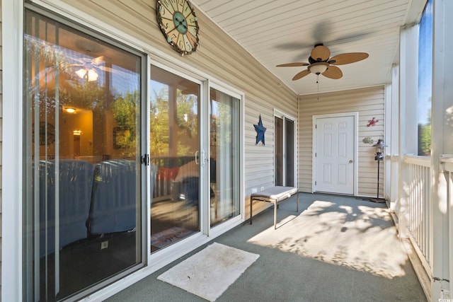 1100 Commons Blvd Unit 104, Myrtle Beach, SC 29572 - sunroom / solarium featuring a ceiling fan