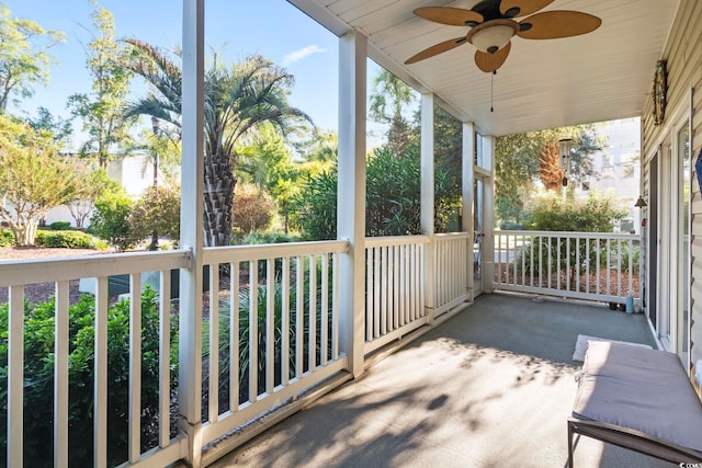1100 Commons Blvd Unit 104, Myrtle Beach, SC 29572 - covered porch featuring a ceiling fan