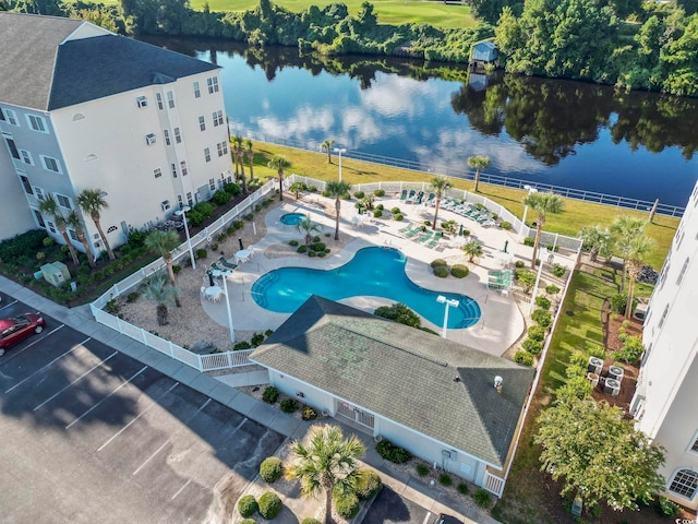 1100 Commons Blvd Unit 104, Myrtle Beach, SC 29572 - aerial view of a nearby body of water and a pool area