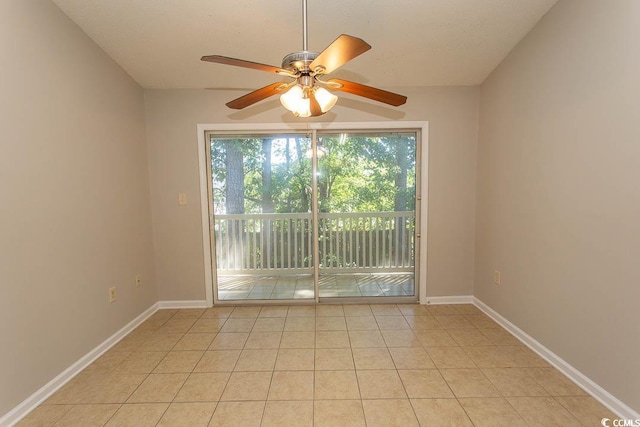 3681 Claypond Rd Unit 3107, Myrtle Beach, SC 29579 - unfurnished room with a ceiling fan, light tile patterned flooring, and baseboards