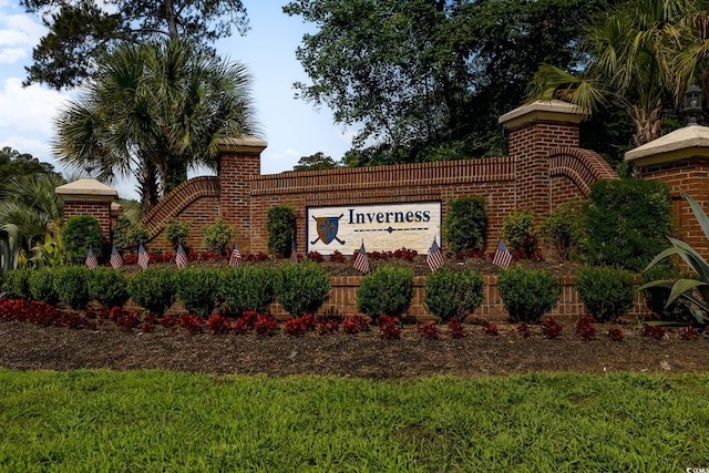 view of community sign