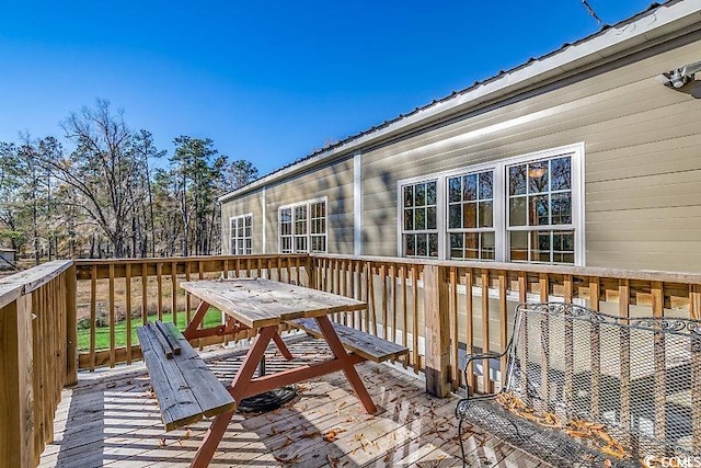 view of wooden deck