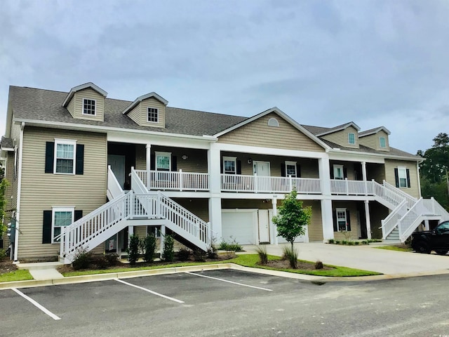 view of building exterior with a garage