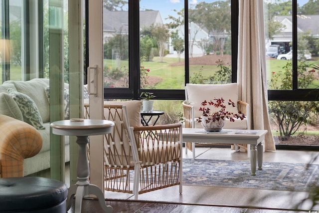 sunroom featuring plenty of natural light