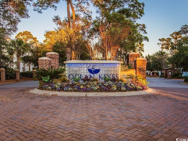 view of community sign