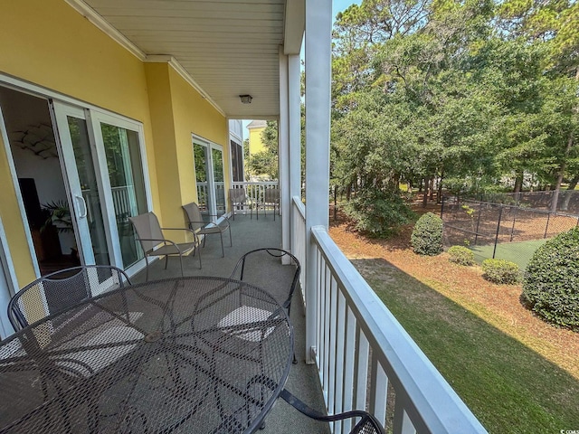 view of balcony