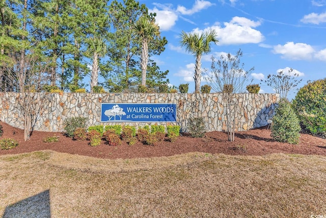 view of community sign