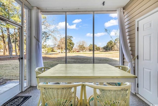 view of sunroom