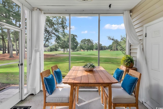 view of sunroom