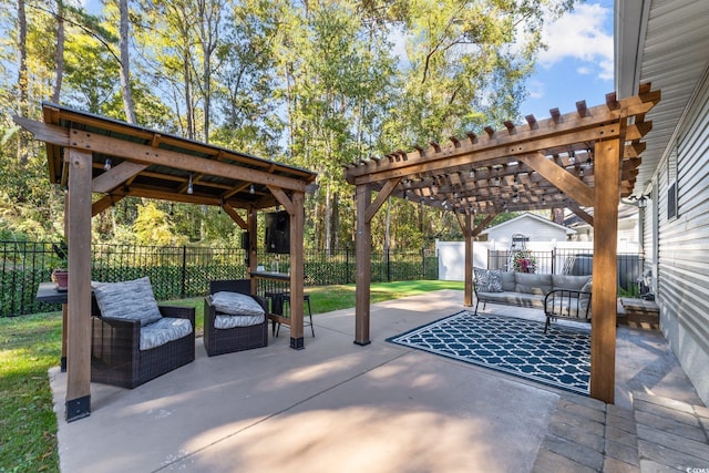 view of patio / terrace with outdoor lounge area