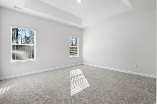 623 Blackthorne Cir NW, Calabash, NC 28467 - carpeted empty room with plenty of natural light, a tray ceiling, and recessed lighting