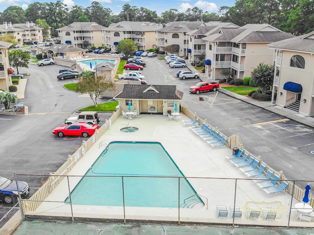 view of pool featuring a patio