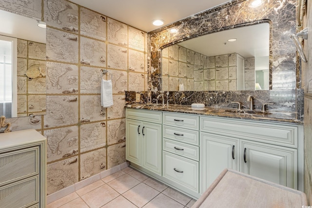 bathroom featuring vanity and tile patterned floors