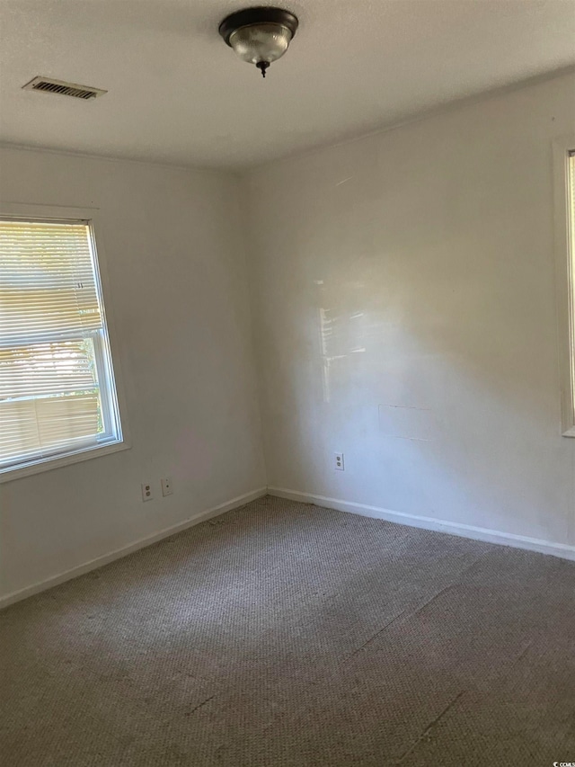 unfurnished room with carpet