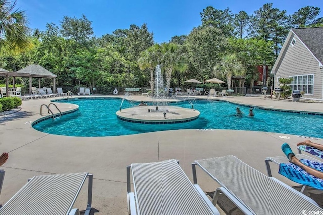 9772 Leyland Dr Unit 9772-9, Myrtle Beach, SC 29572 - community pool featuring a gazebo, a patio area, and view of scattered trees