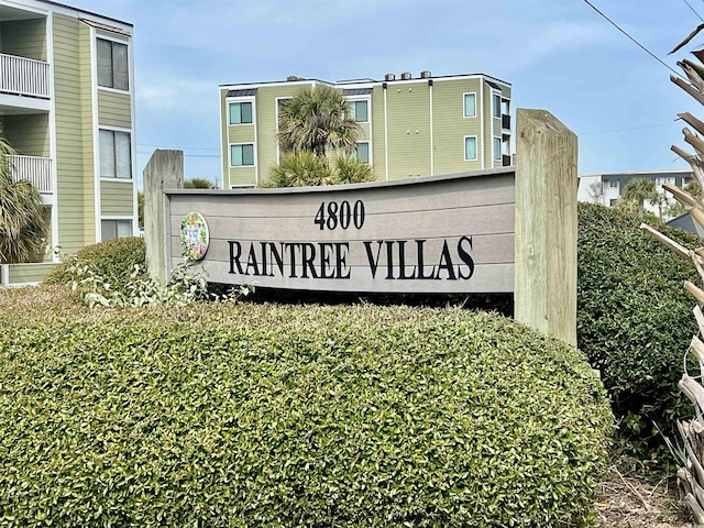 view of community sign
