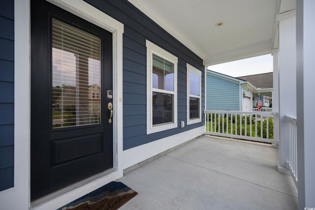 exterior space with a porch