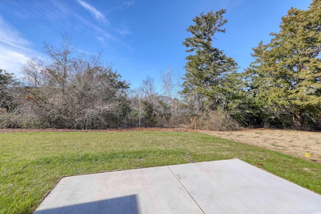 view of yard with a patio area