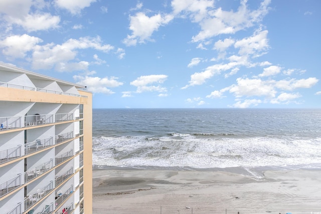 water view featuring a beach view