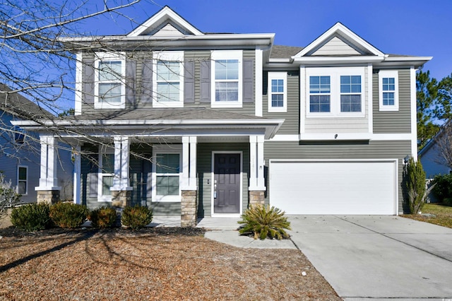 view of front of home featuring a garage