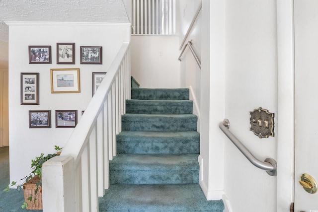 stairway with carpet