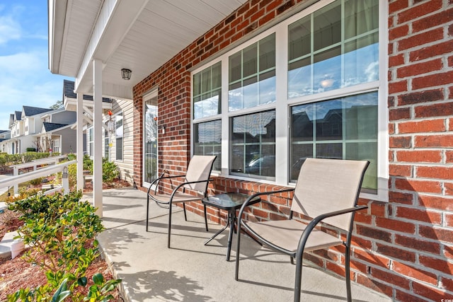 balcony with covered porch