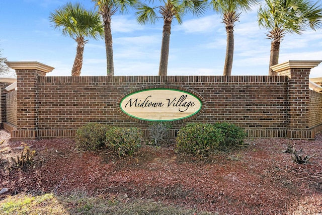 view of community sign