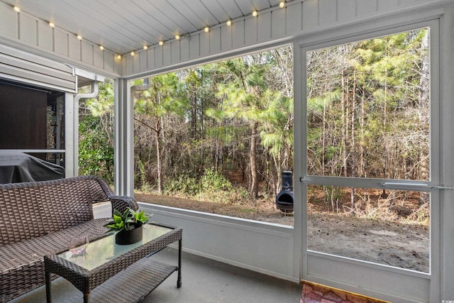 view of sunroom