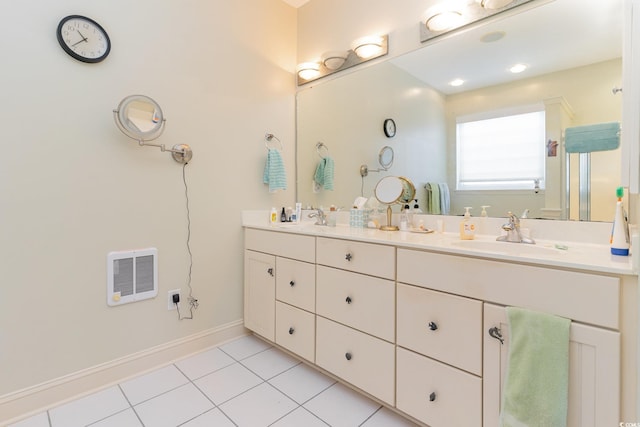 4839 Seabreeze Ln, Myrtle Beach, SC 29579 - full bathroom with tile patterned floors, double vanity, a sink, and baseboards