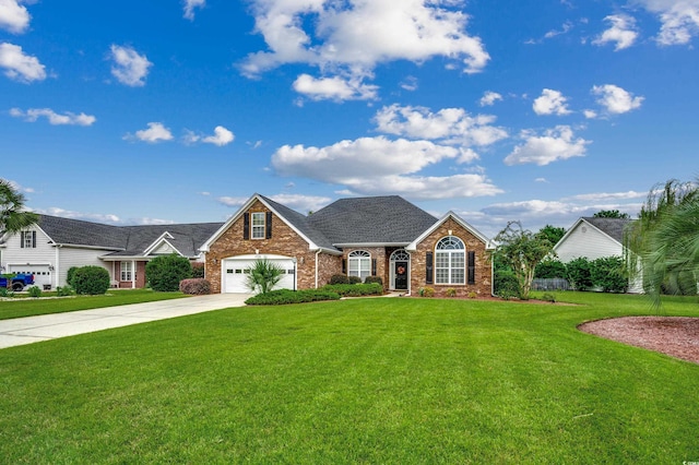 view of front of home featuring a front yard