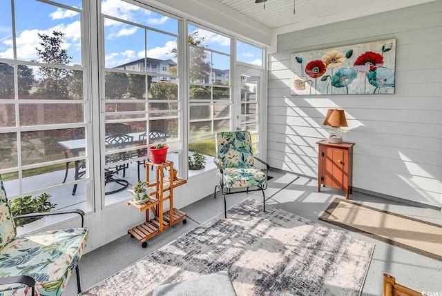 view of sunroom / solarium