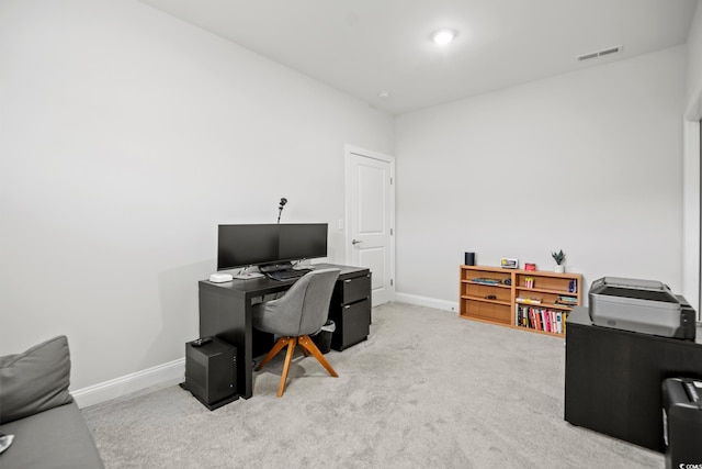 office with carpet floors