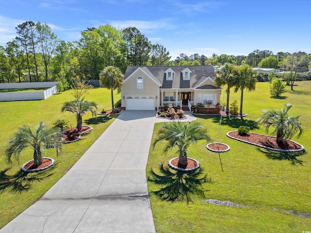 view of front of home featuring a front yard and a porch